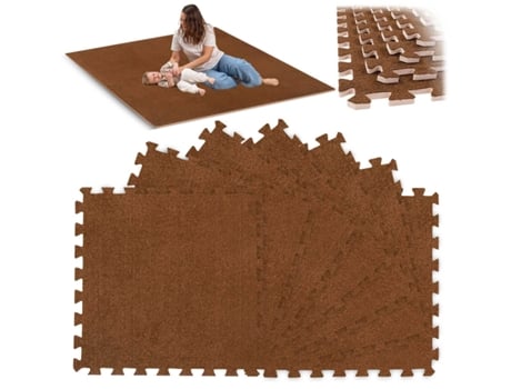 Tapete de Puzzle de Espuma Massivo 180 x 120 cm - Conjunto de 6 Unidades