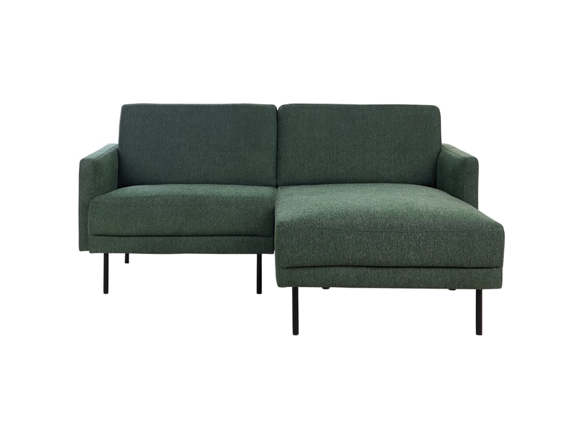 Sofá De Esquina Beliani Breda De Tecido Verde Escuro 192x155x85