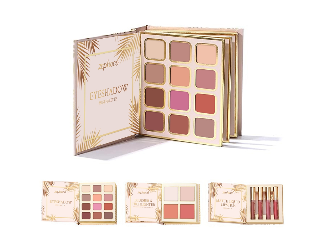 Kit Maquilhagem Tropical Dourada Completo