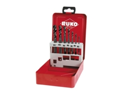 RUKO-245064-Conjunto De 7 Machos De Máquina M Din 371/376 Hss-Co Vap Retificados Para Aço Inoxidável Tipo C