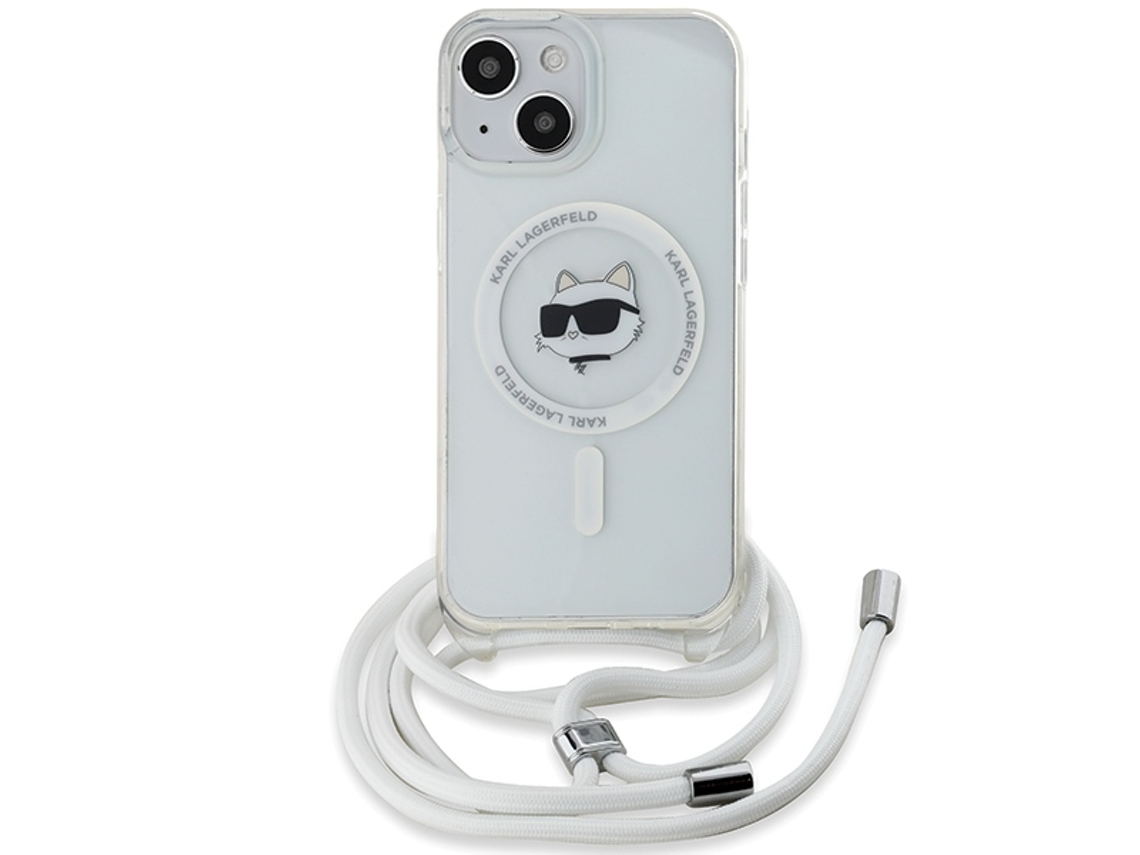 Capa para iPhone 13 KARL LAGERFELD Pele Sintética Rígida Transparente