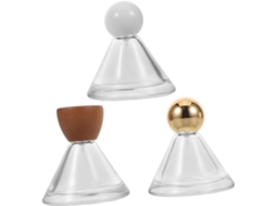 De 3 Mini Frascos De Vidro Plano Para Viagem Com Atomizador De Perfume Recarregáveis