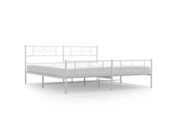 Bed Frame, Bed Frames Vidaxl Branco Aço (183 X 213 Cm)