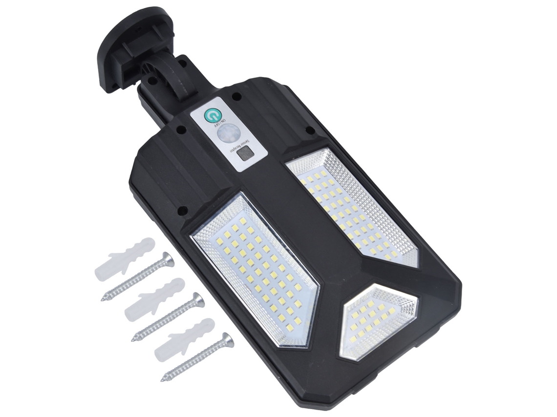 Lâmpada de Parede Solar com Sensor 87LED 3000lm IP65 Bateria 2400mAh