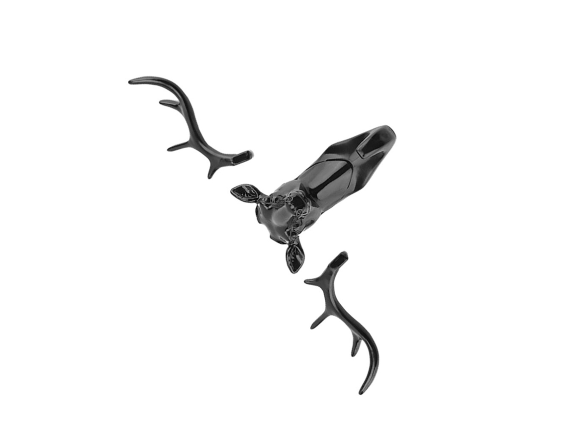 Gancho De Parede Decorativo Cervo Com Suporte Para Casa