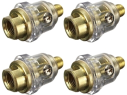 Conjunto De 4 Peças De Graxeiras Pneumáticas Industriais Com Interface De Alumínio De 1/4".