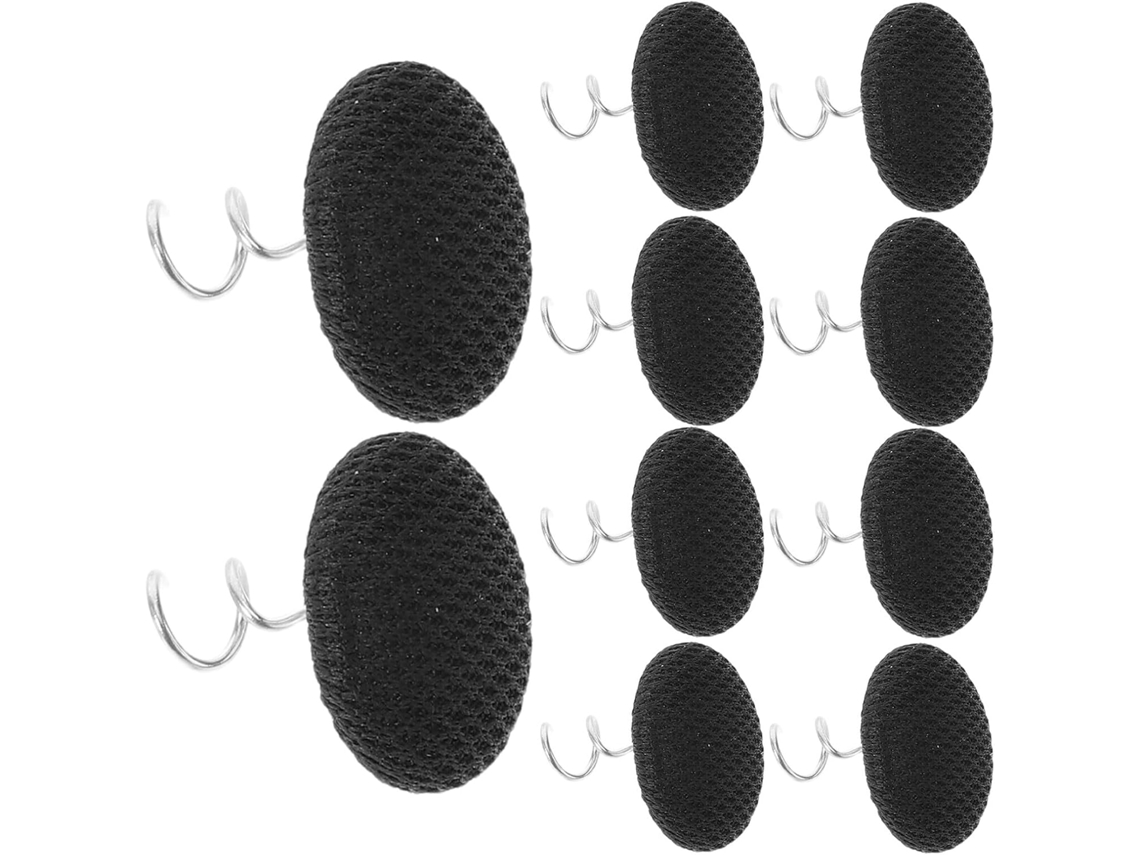 Artibetter 50 Peças De Prendedores Lençol E Saia Cama Antiderrapantes Metal 17mm Com Capa Tecido Preta Para Fixar