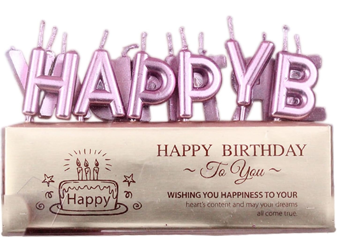 Vela Dourada Com Letras, Ideal Para Aniversários E Festas | Saudável