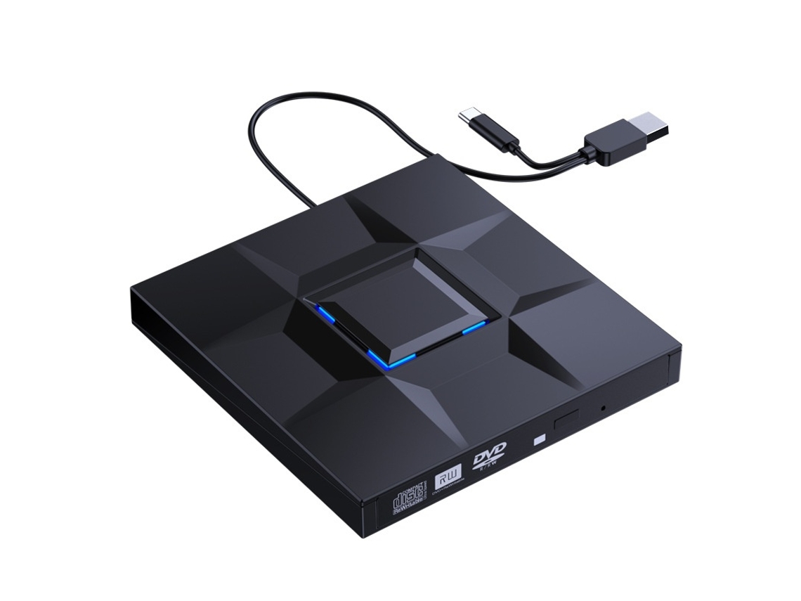 Lurelia Gravador Dvd Externo Usb 3.0, Leitor Cd/dvd Portátil Para Laptop, Pc E Mac