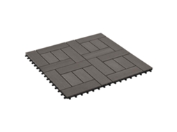 Vidaxl Telha De Deck 22 Pcs Marrom Escuro 30 X 30 Cm Wpc