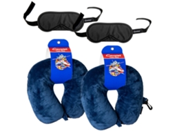 Kit de Viagem: 2 Máscaras de Dormir, 2 Travesseiros de Pescoço AQUAFORGE