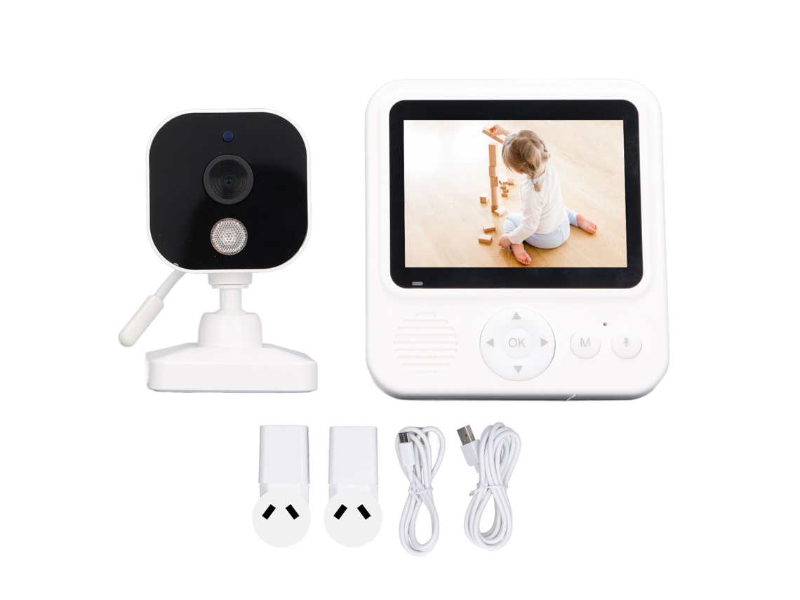 Monitor Bebê Sem Fio Com Câmera E Som, Visão Noturna, Detecção De Choro E Voz Bidirecional, Tela De 2.8 Polegadas