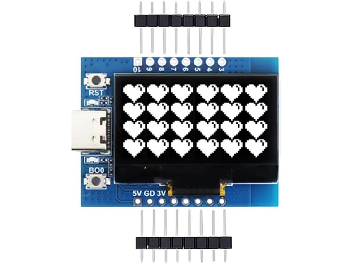 Placa De Desenvolvimento C3 Com Tela Oled De 1,3 Polegadas E Antena Branca.