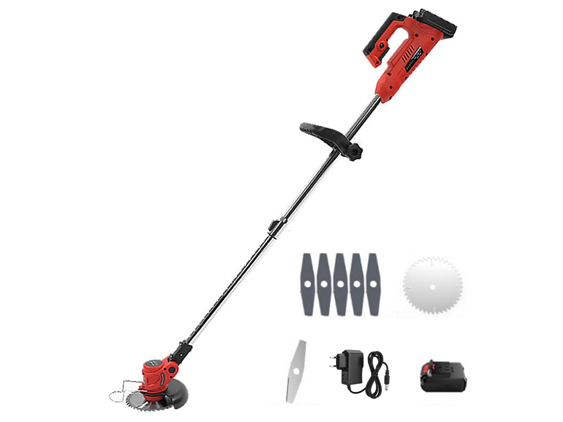 Cortadora De Grama Elétrica Sem Fio 1300w 15800rpm Telescópica Com 8 Lâminas, Plugue Eu 100-240v Para Jardim.
