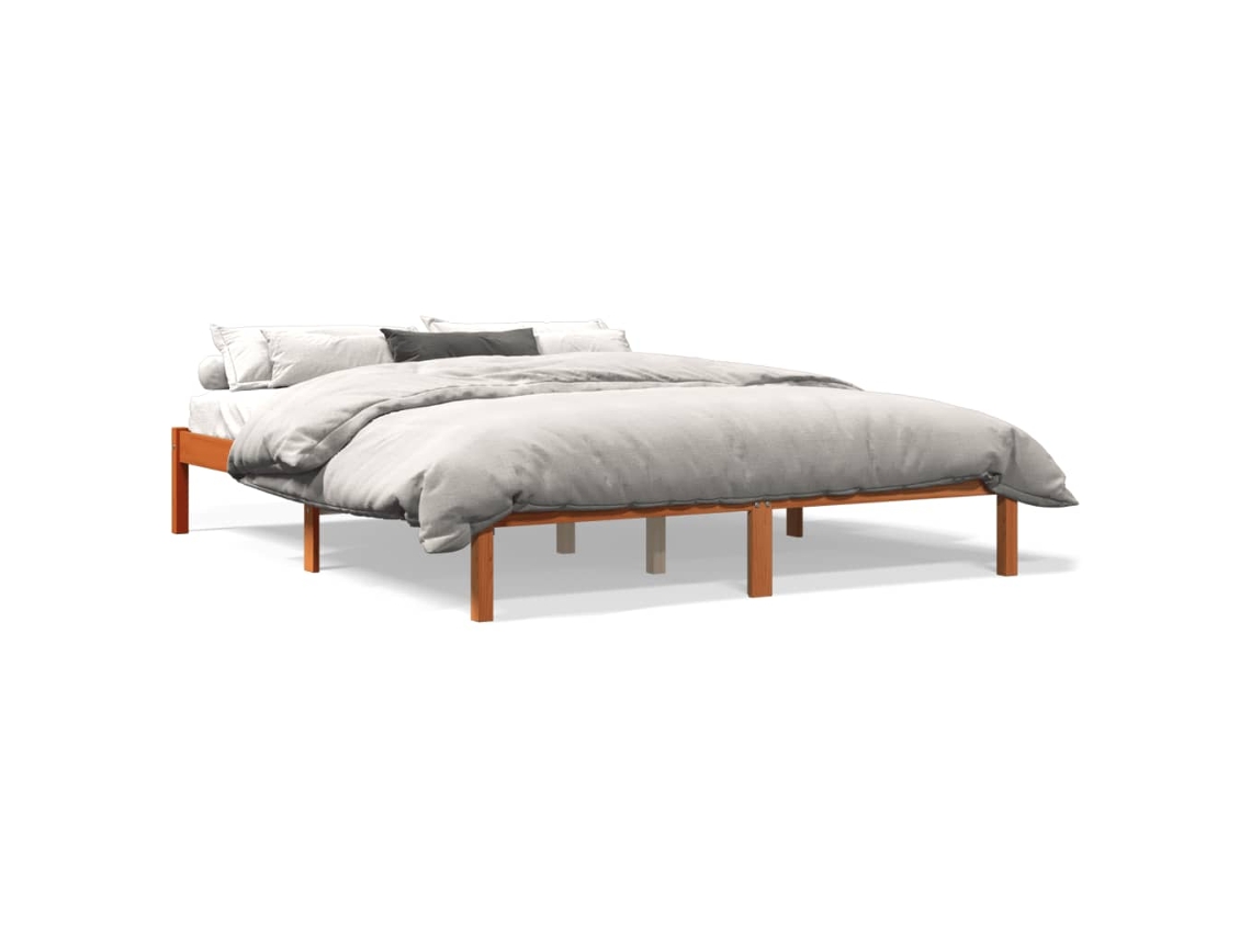 Cama Sem Colchão 150x200 cm Madeira Pinho Maciça Castanho mel MAISON EXCLUSIVE