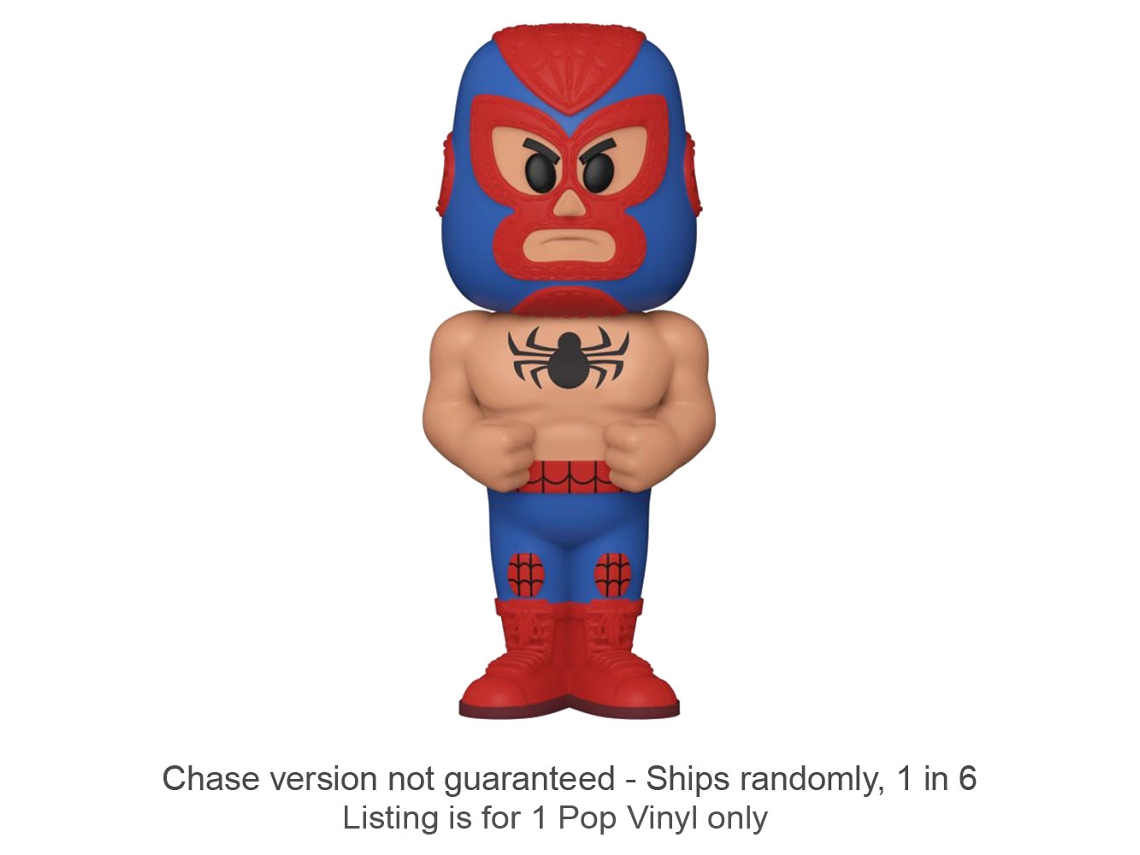 Figura Funko Spider-Man Luchadore Vinil Soda Chase 1 em 6 SPIDERMAN