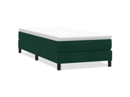 Cama com Molas em Veludo Verde Escuro MAISON EXCLUSIVE (100x220 cm)