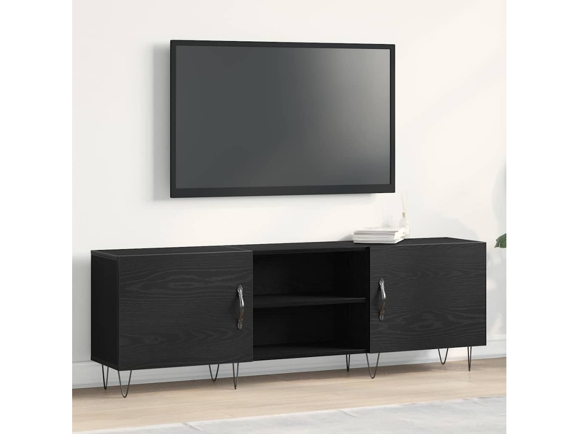 Vidaxl Conjunto De Móvel De Tv 150 X 30 X 50 Cm Carvalho Preto