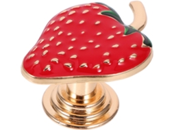 Puxador Decorativo Em Forma De Morango, Em Liga De Zinco Vermelho Lurrose, Com Pega Confortável Para Cozinha