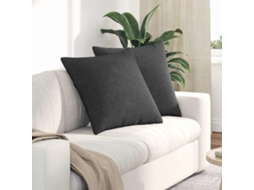 Vidaxl Travesseiros De Sofá 2 Pcs Cinza Escuro 80 X 80 Cm