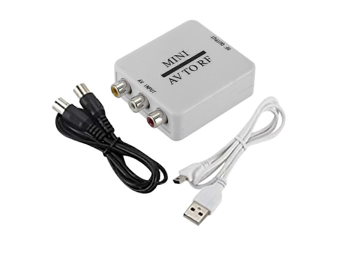 Cabo De Vídeo Composto Rca/a/v Para Conversor Rf/coaxial/coaxial Compatível Com Modulador De Tv Aquaforge