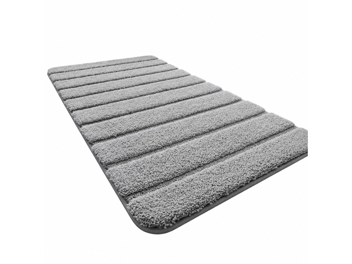 Tapete De Banho Absorvente Antiderrapante, Verde-azulado E Branco, 16 X 24 Polegadas, Microfibra, Lavável Na Máquina