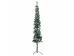 Vidaxl Meia Árvore De Natal Fina Com Suporte 150 Cm Verde