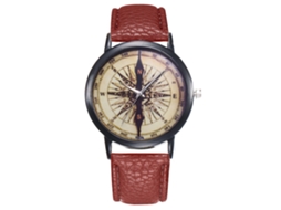 Reloj Hombre De Cuarzo Con Correa De Pu Dial Redondo Moda Zhoulianfa T425 Café