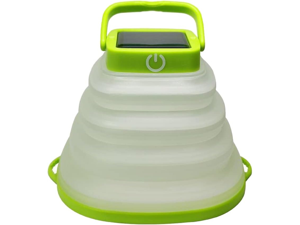 Lâmpada Solar Inflável Para Barraca De Camping Dobrável Com Led Verde E Conexão Usb.