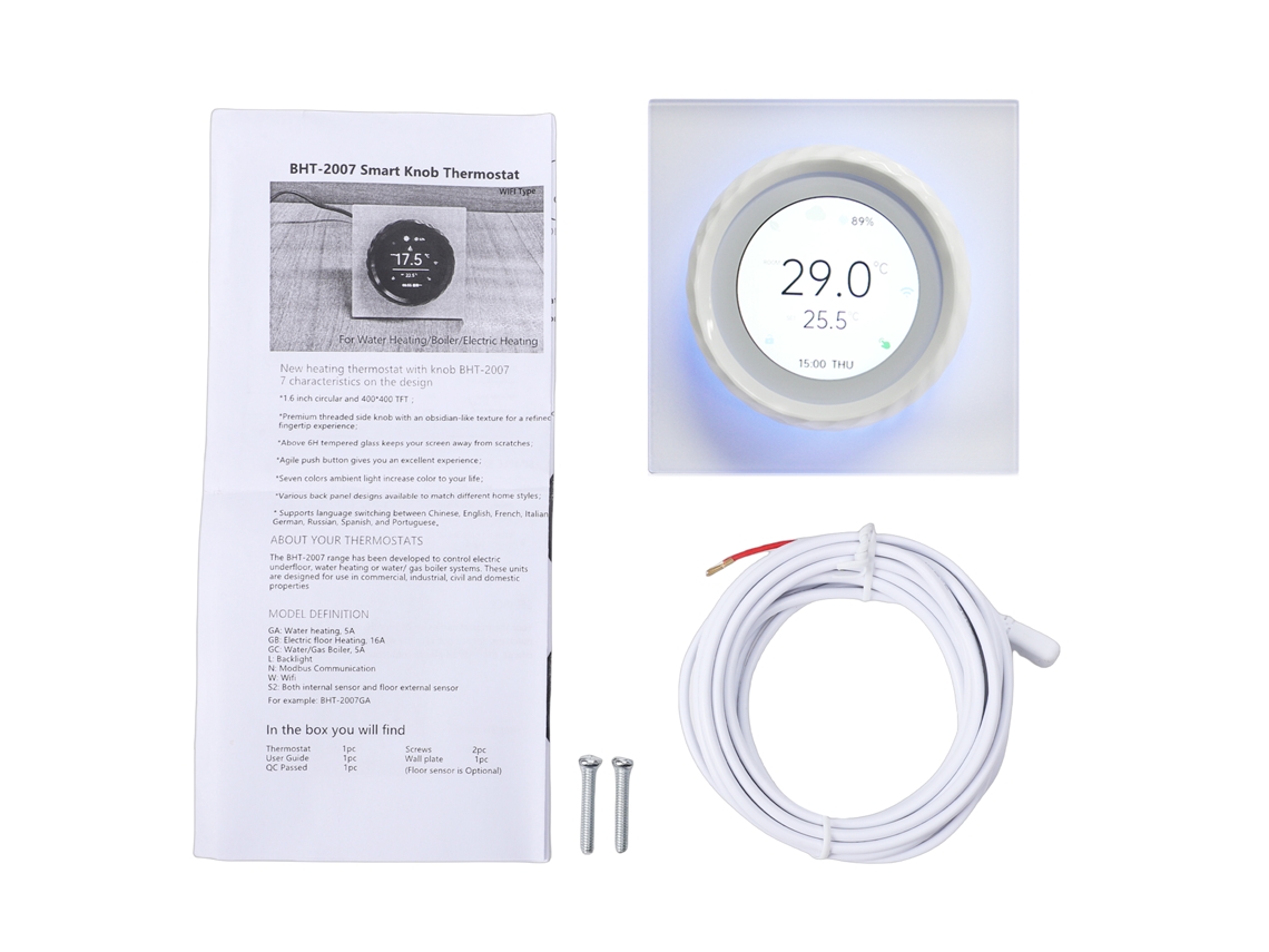 Termostato Laxiscreed Inteligente Wifi Para Aquecimento De Piso Elétrico, Com Display Digital, Textura Abacaxi E Controle Programável 16a