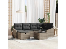 Vidaxl Conjunto De Sofás 7 Unid. Vime Pe