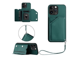 Capa Com Suporte Para Cartão E Alça De Pulso Para Iphone 15 Pro Max