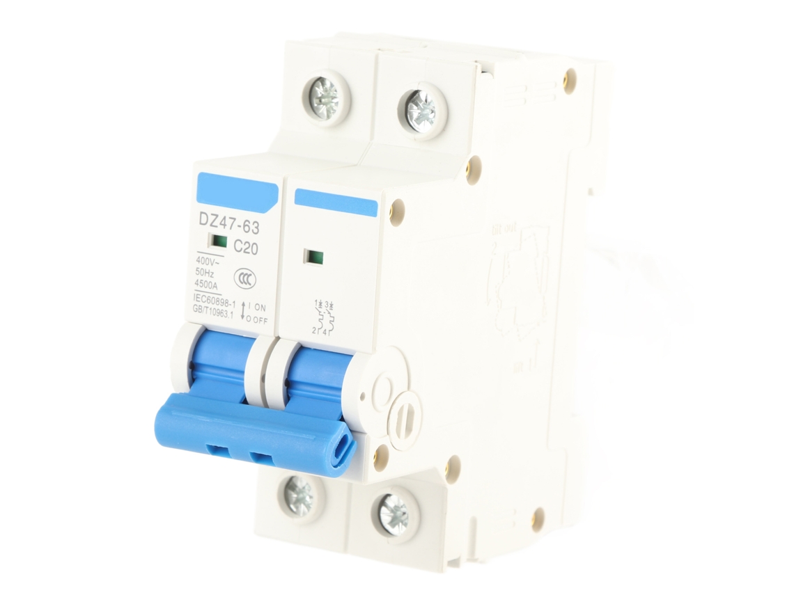 Interruptor de Circuito Miniatura 2p Dz47‑63 20a 400vac