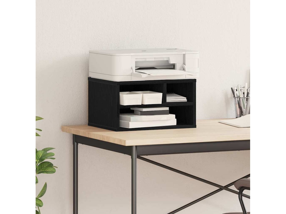 Vidaxl Suporte Para Impressora Carvalho Preto 40 X 32 X 22,5 Cm
