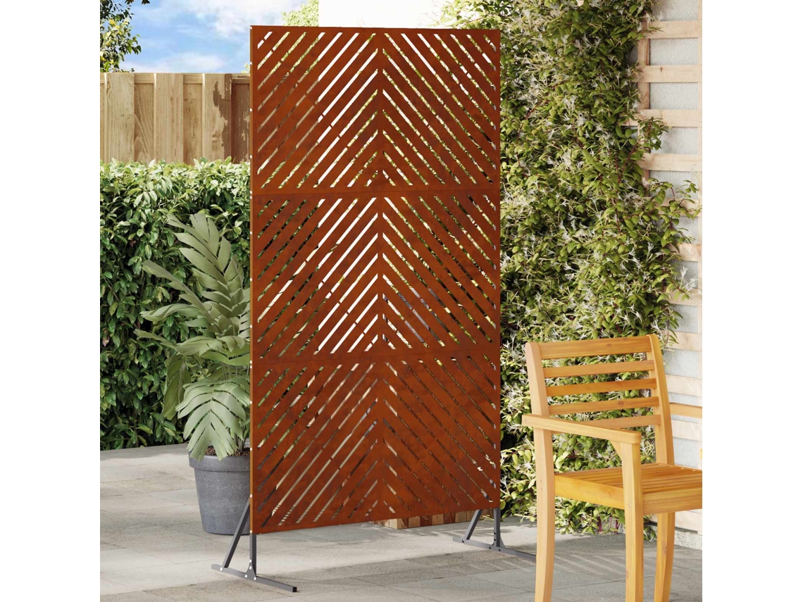 Vidaxl Protetor De Privacidade 100 X 50 X 180 Cm Aço Corten