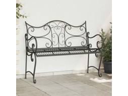 Vidaxl Banco De Jardim 2-número De Lugares 114 X 56,5 X 90 Cm Aço