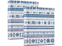 Boho Tropical School Pasta 1 2-polegadas, 3 argolas Com Bolsas, Pacote Com 1 2-pastas estéticas, 200-folhas