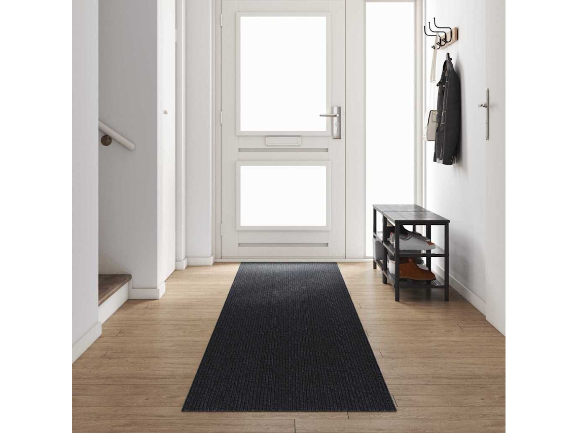 Vidaxl Runner De Carpete Antracite 80 X 500 Cm Tecido