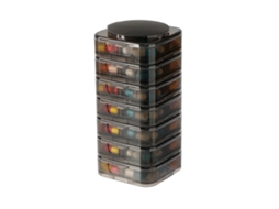 Organizador Semanal De Comprimidos Eifson 7 Dias Empilhável Desmontável Sem Bpa (preto)