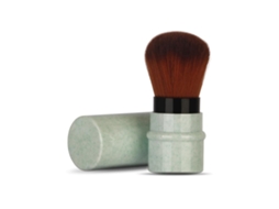 Pincel De Maquillaje Stretchable Para Base, Polvos Y Rubor Con Mango Extensible Color Verde