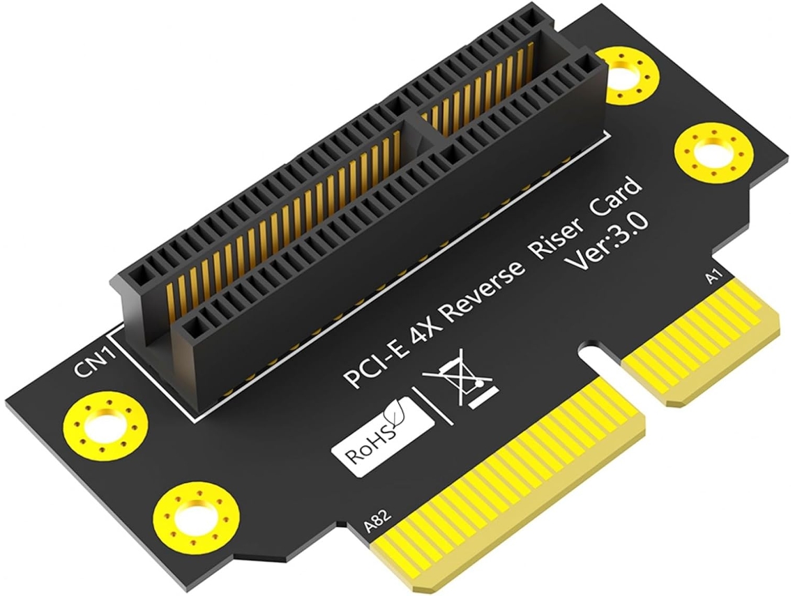 Placa Riser Pcie De 32 Mm (32 Mm, 90 Graus, Reversa, Macho Para