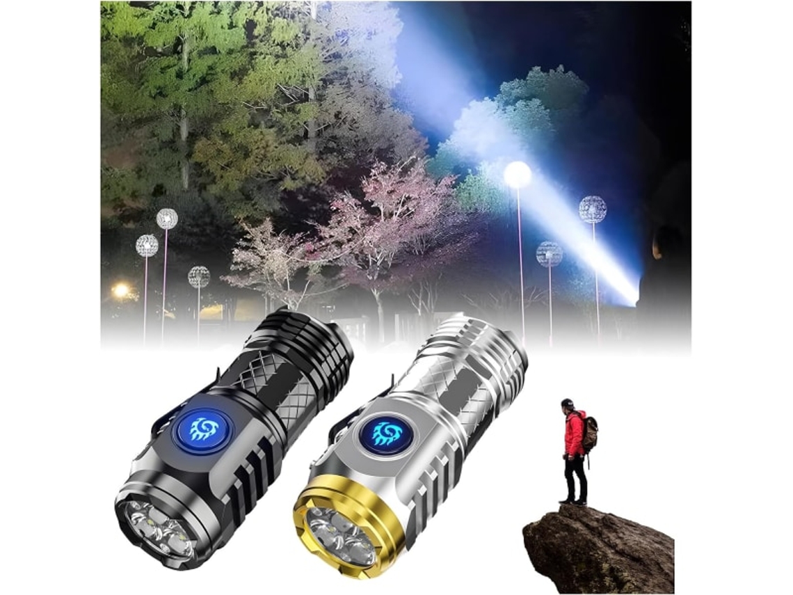 Mini Lanterna Three Eyed Monster Lanterna Recarregável De Alto Lúmen Lanterna Led Superbrilhante De 9000 Lúmens 5 Modos, 10 Aquaforge