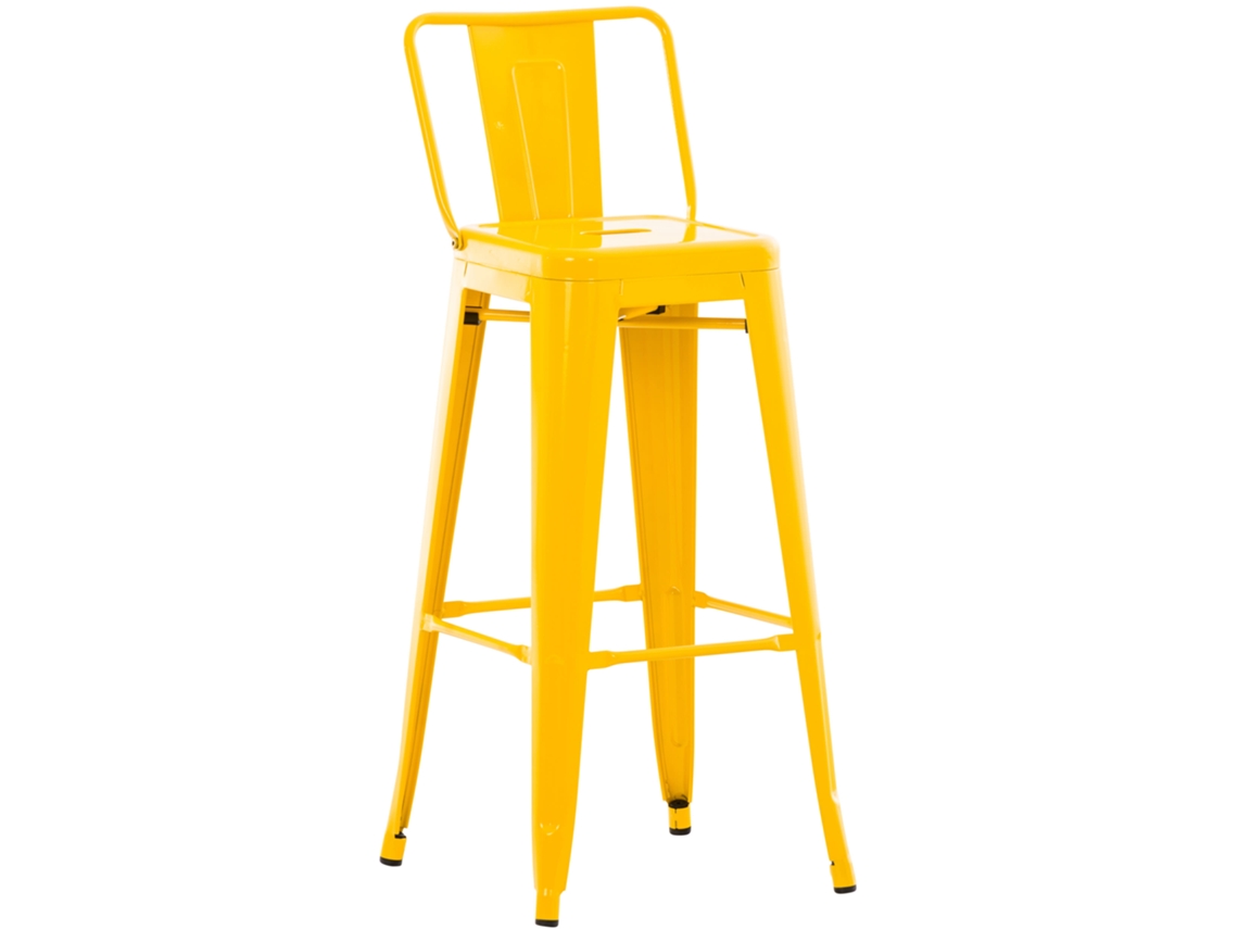 Banco de bar em metal Mason amarelo CLP