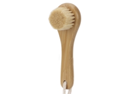 Pincel De Limpeza E Massagem Facial E Corporal Manual Portátil De Madeira