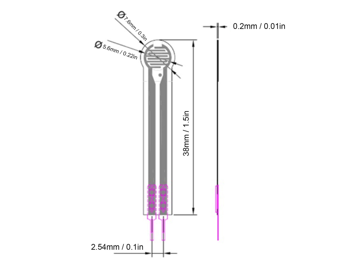 Laxiscreed Sensor De Pressão De Filme Fino De Alta Sensibilidade Até 1,5kg Para Medições Precisas