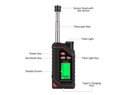 Detector de Vazamento de Gás Habotest Ht58pro com Sonda Telescópica para Gás Natural Propano Butano Combustível Casa Rv