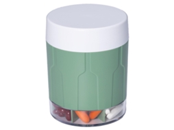 Organizador De Comprimidos Eifson 7 Compartimentos Rotativo Para Vitaminas Sem Bpa (verde)
