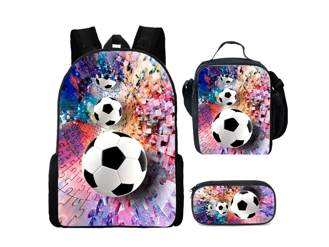 Lancheira infantil para futebol, mochila de estudante, estojo Aquaforge ideal para futebol