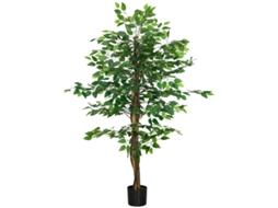 Ficus Artificial, Planta Realista, 150 Cm De Altura, Com Vaso, Verde Zkaka