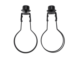 Adaptador Clip Metal Anti roxo Abajur Topo Finial 2pcs Preto | S/MARCA